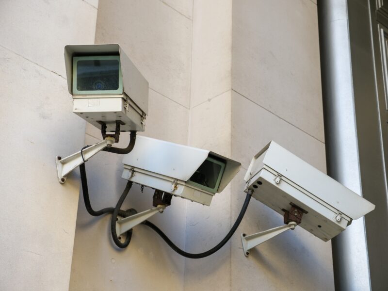 Cctv,Security,Cameras,Keeping,Watch,Outside,Building